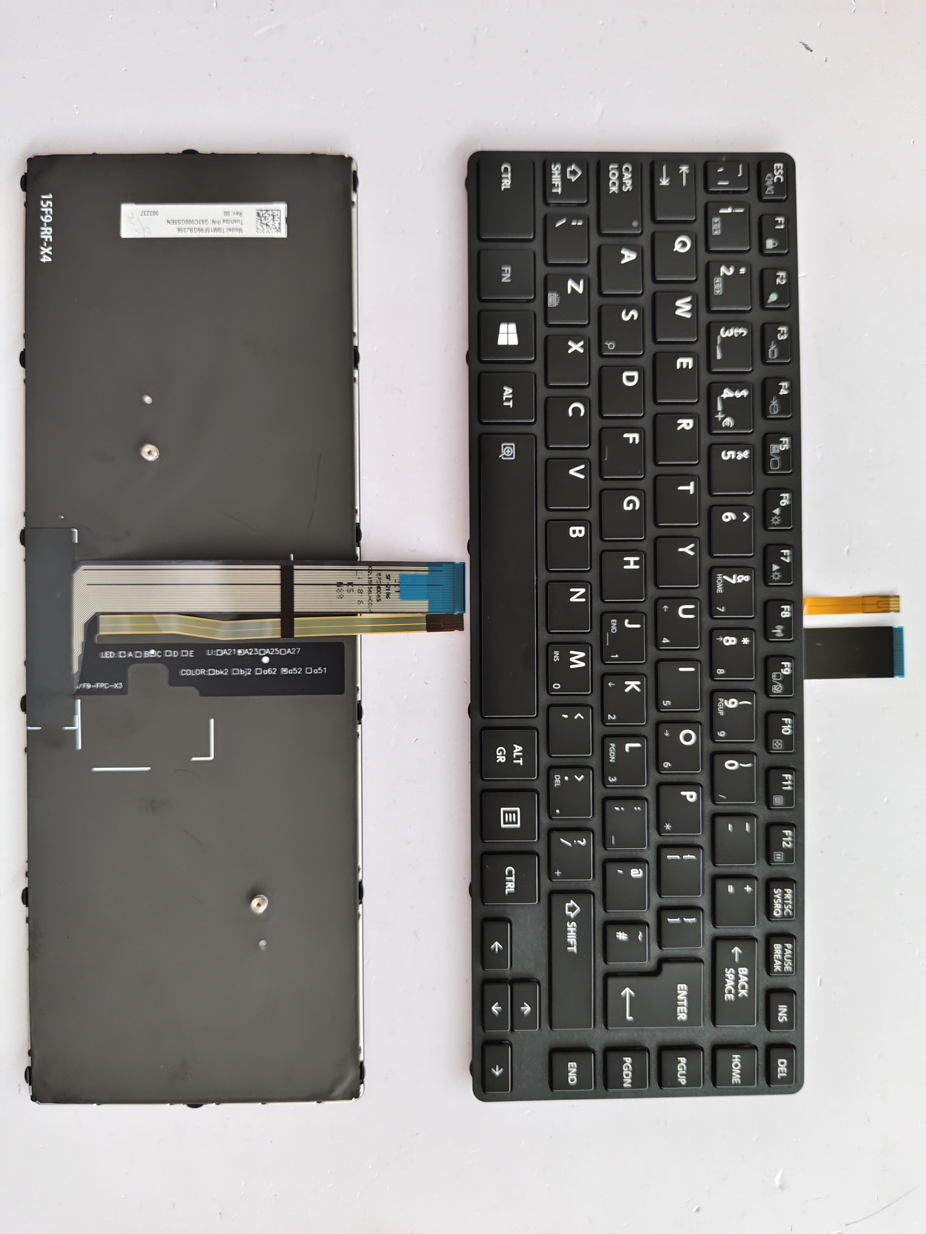 Picture of New Replacement Laptop Keyboard For TOSHIBA R40-C/R30-C/R30T-C/R30-B/R30-30 BLACK FRAME BLACK Backlit Uk Layout